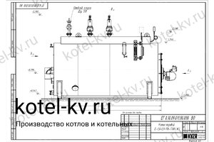 Чертеж дизельного парогенератора 1000 кг температура 170